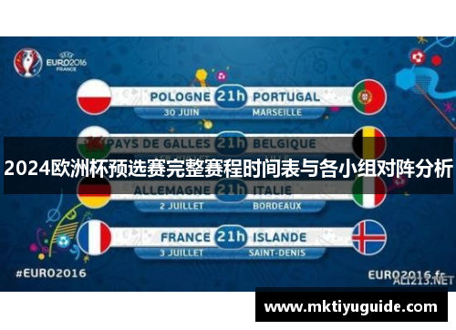 2024欧洲杯预选赛完整赛程时间表与各小组对阵分析